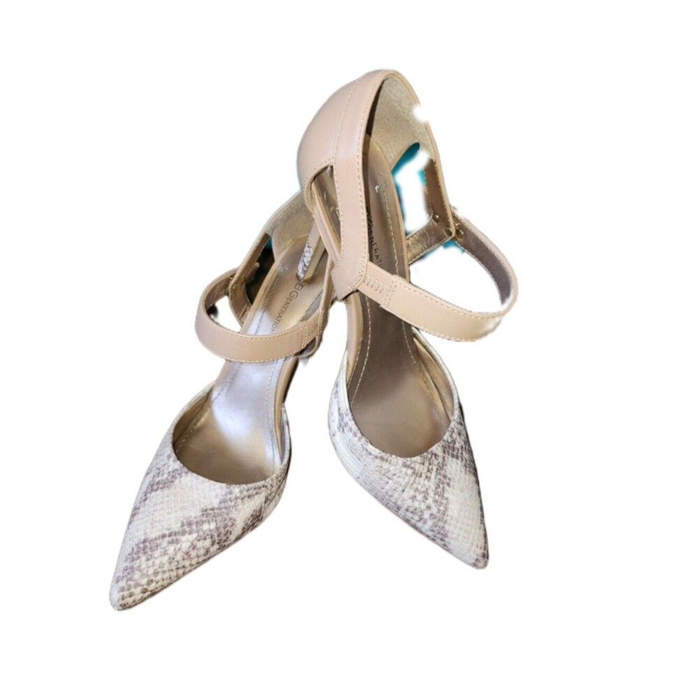 BCBGeneration Faux Snakeskin Pointed Toe Pumps, 4" Heels, Size 8
